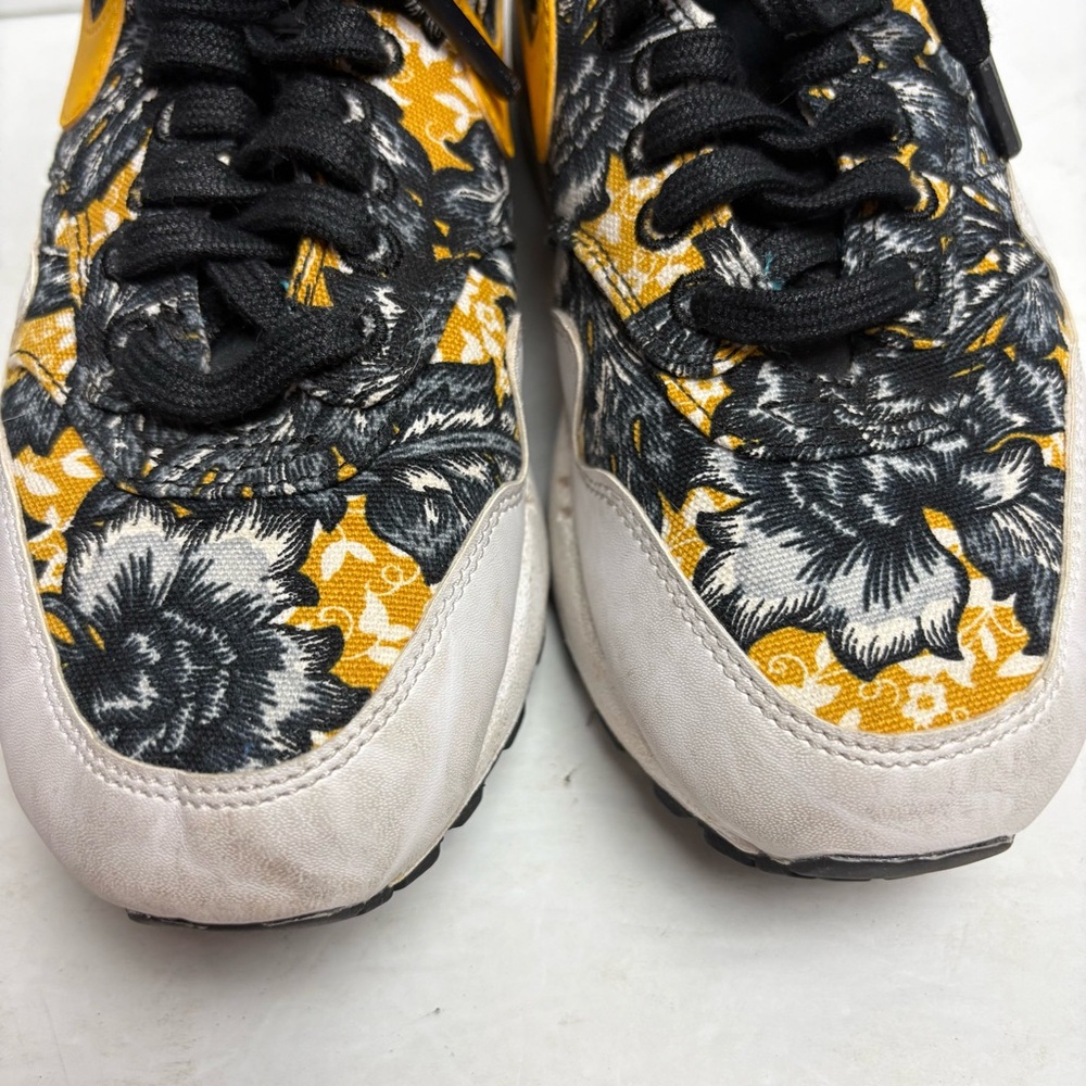 Nike Women’s AIR MAX 1 QS 'Floral' - 633737-100 Black Yellow Size 6.5 Tropical - Picture 4 of 12